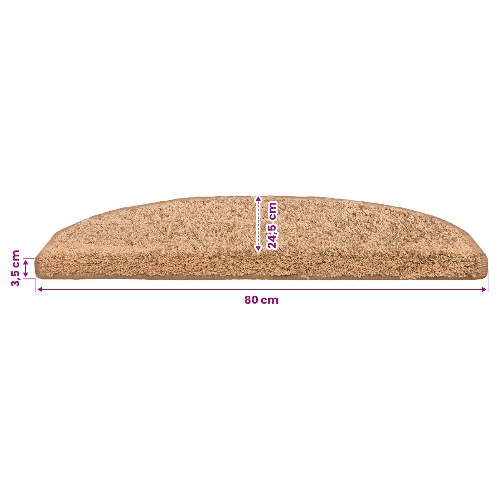 Samolepicí Schodové Rohože 15 Ks 80 X 24,5 X 3,5 Cm Béžová