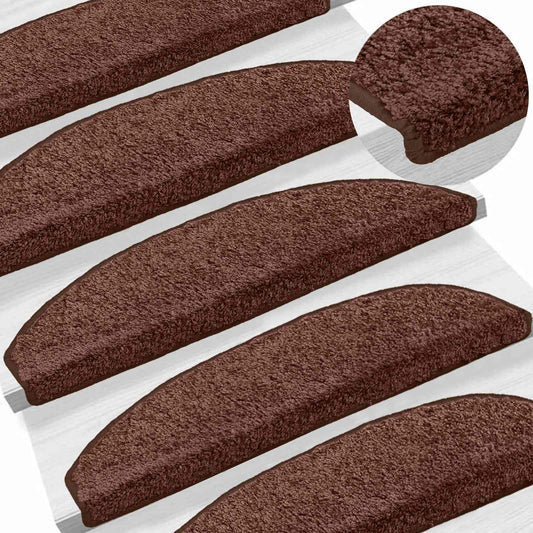 Samolepicí Schodové Rohože 15 Ks 80 X 24,5 X 3,5 Cm Hnědá
