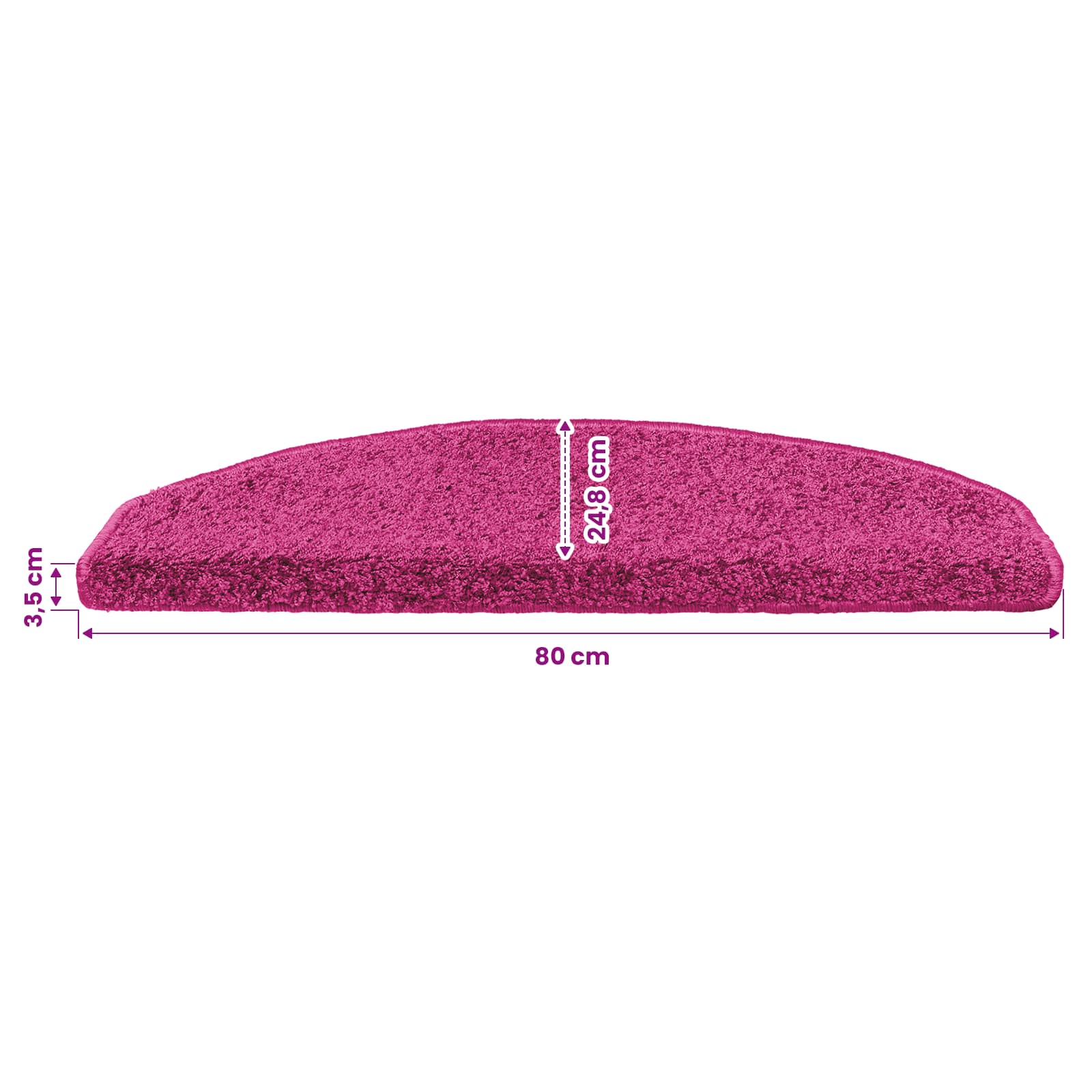 Samolepicí Schodové Rohože 15 Ks 80 X 24,5 X 3,5 Cm Růžová