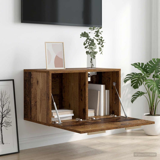 Nástěnná Skříňka Staré Dřevo 60 X 36,5 X 35 Cm Kompozitní Dřevo