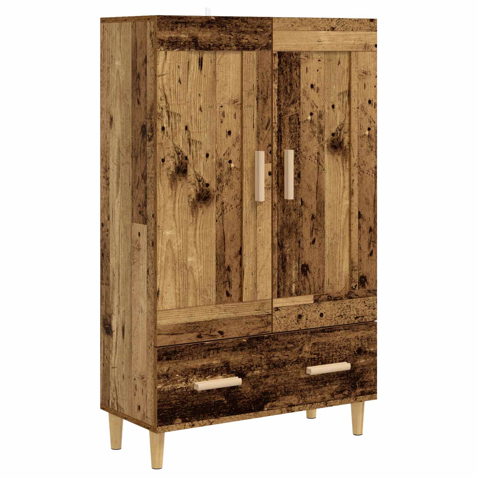Vysoký Bufet Staré Dřevo 70 X 31 X 115 Cm Kompozitní Dřevo