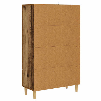 Vysoký Bufet Staré Dřevo 70 X 31 X 115 Cm Kompozitní Dřevo
