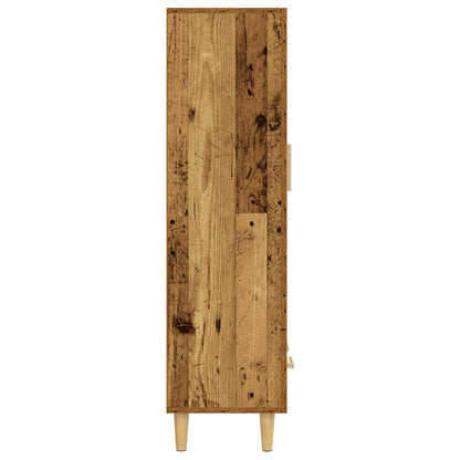 Vysoký Bufet Staré Dřevo 70 X 31 X 115 Cm Kompozitní Dřevo