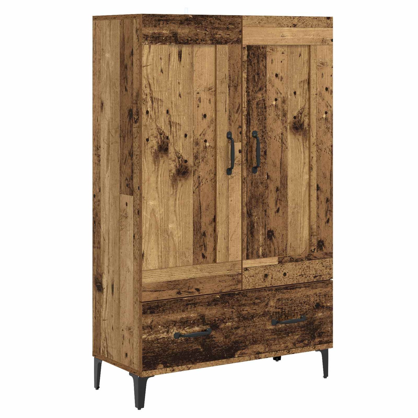 Vysoký Bufet Staré Dřevo 70 X 31 X 115 Cm Kompozitní Dřevo