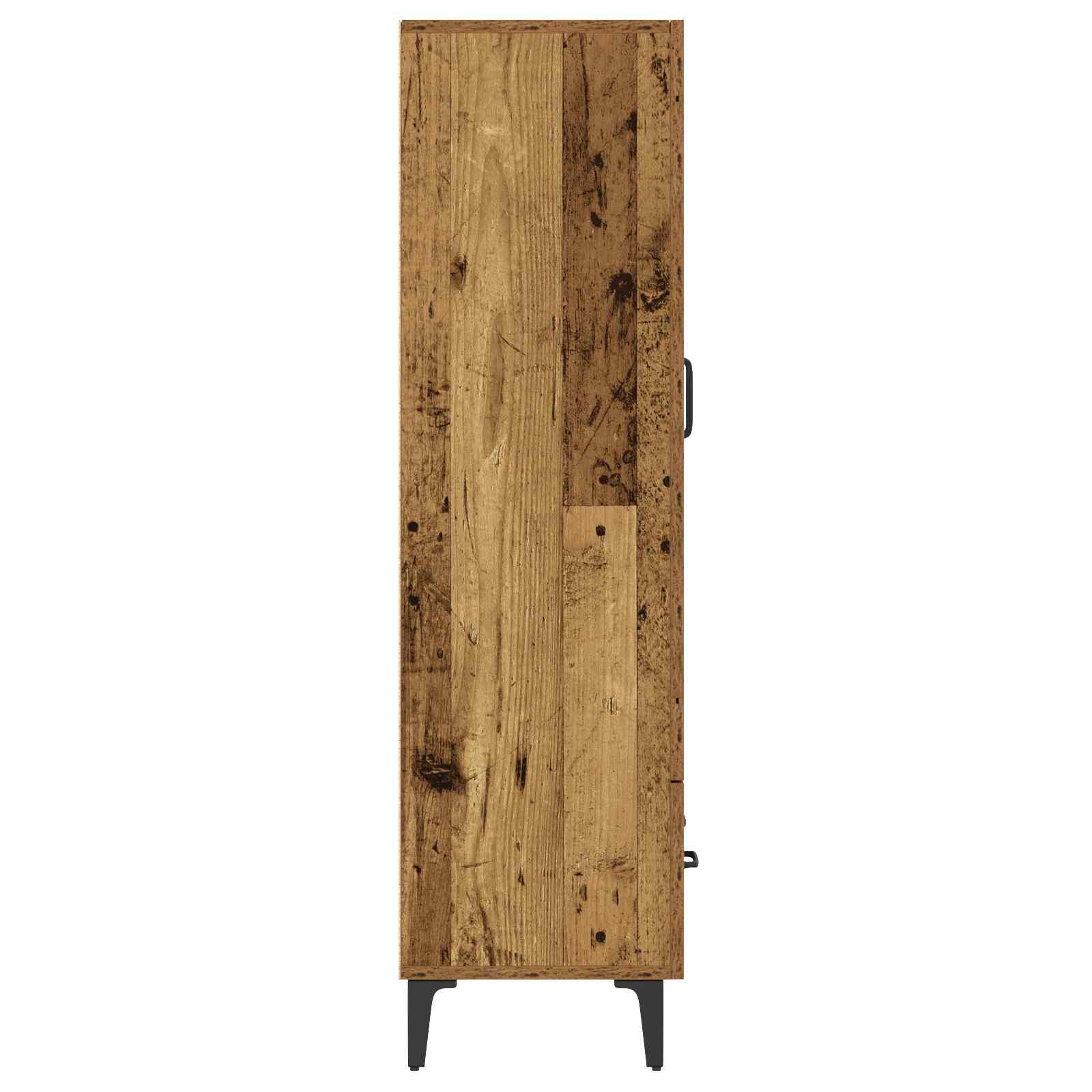 Vysoký Bufet Staré Dřevo 70 X 31 X 115 Cm Kompozitní Dřevo