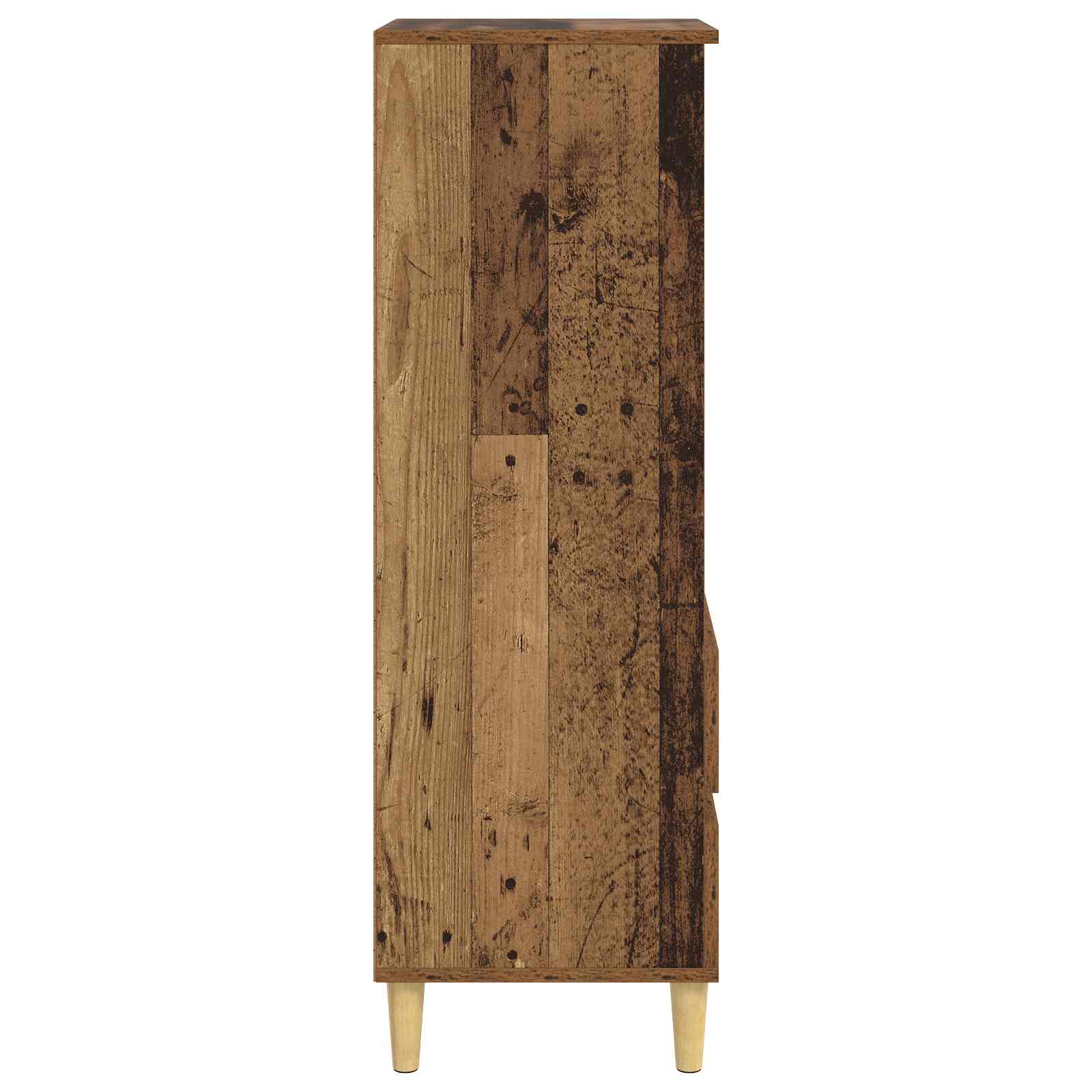 Vysoký Bufet Staré Dřevo 40 X 36 X 110 Cm Kompozitní Dřevo
