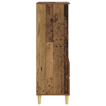 Vysoký Bufet Staré Dřevo 40 X 36 X 110 Cm Kompozitní Dřevo