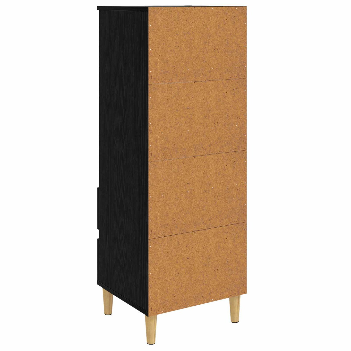 Vysoký Bufet Černý Dub 40 X 36 X 110 Cm Kompozitní Dřevo