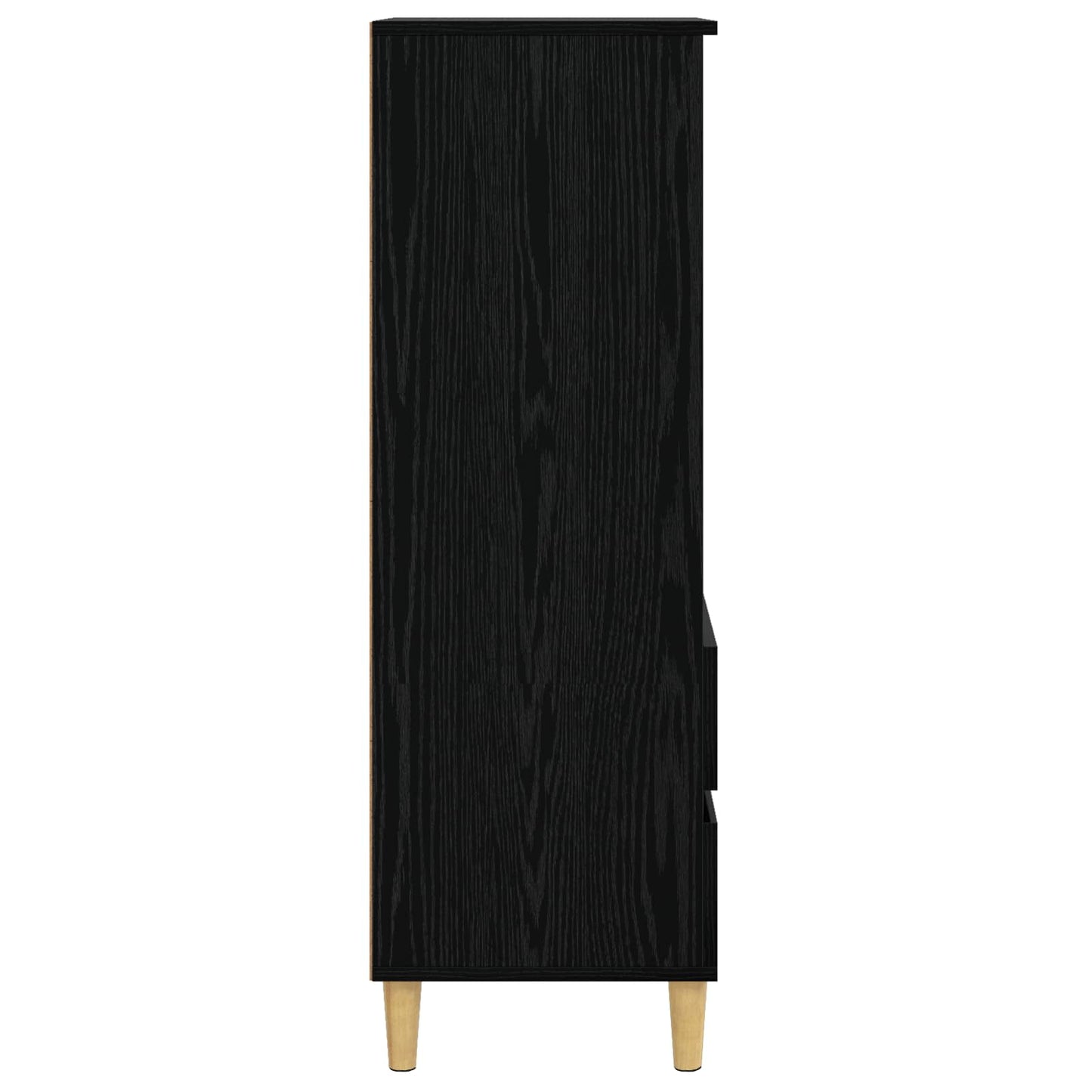 Vysoký Bufet Černý Dub 40 X 36 X 110 Cm Kompozitní Dřevo