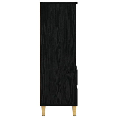 Vysoký Bufet Černý Dub 40 X 36 X 110 Cm Kompozitní Dřevo