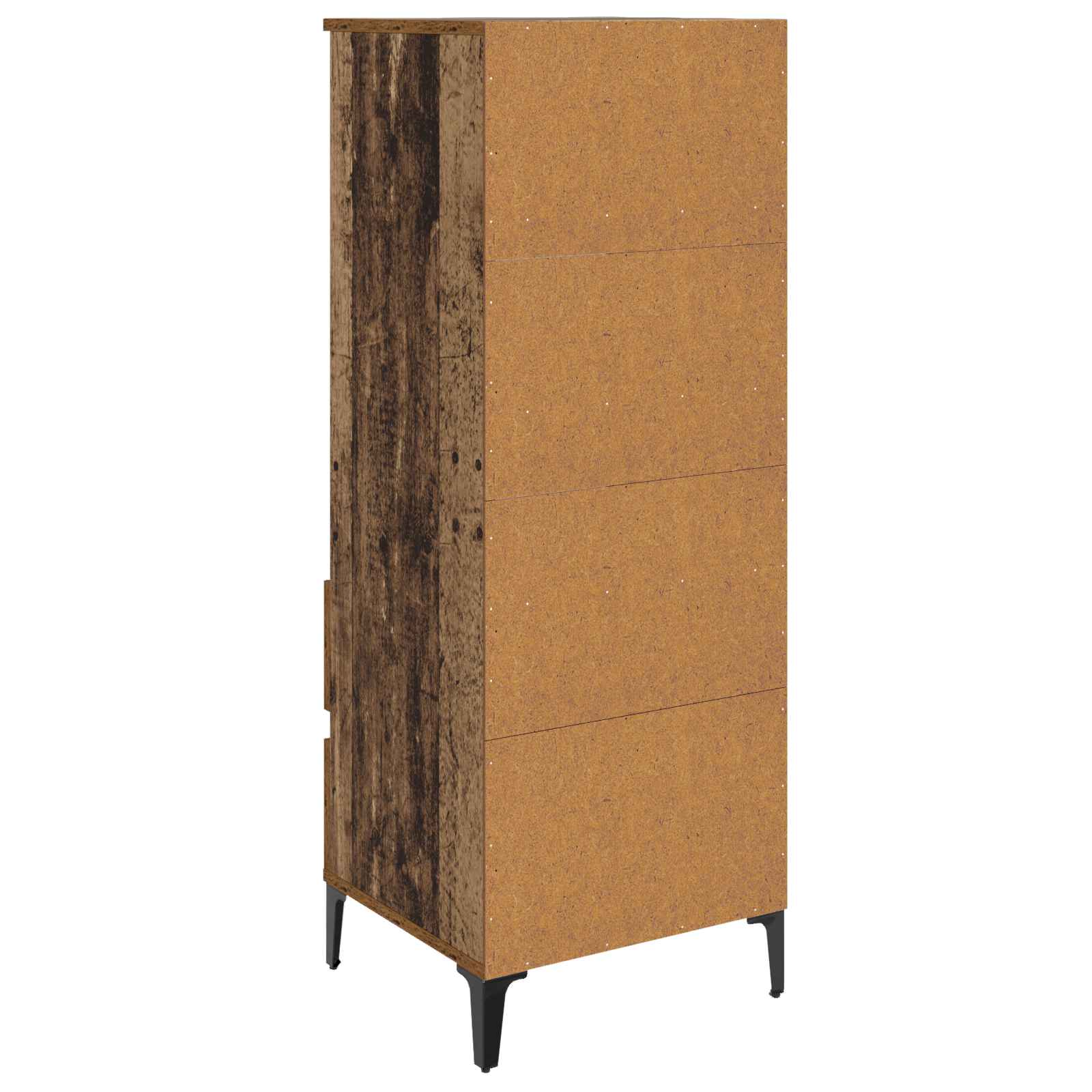 Vysoký Bufet Staré Dřevo 40 X 36 X 110 Cm Kompozitní Dřevo