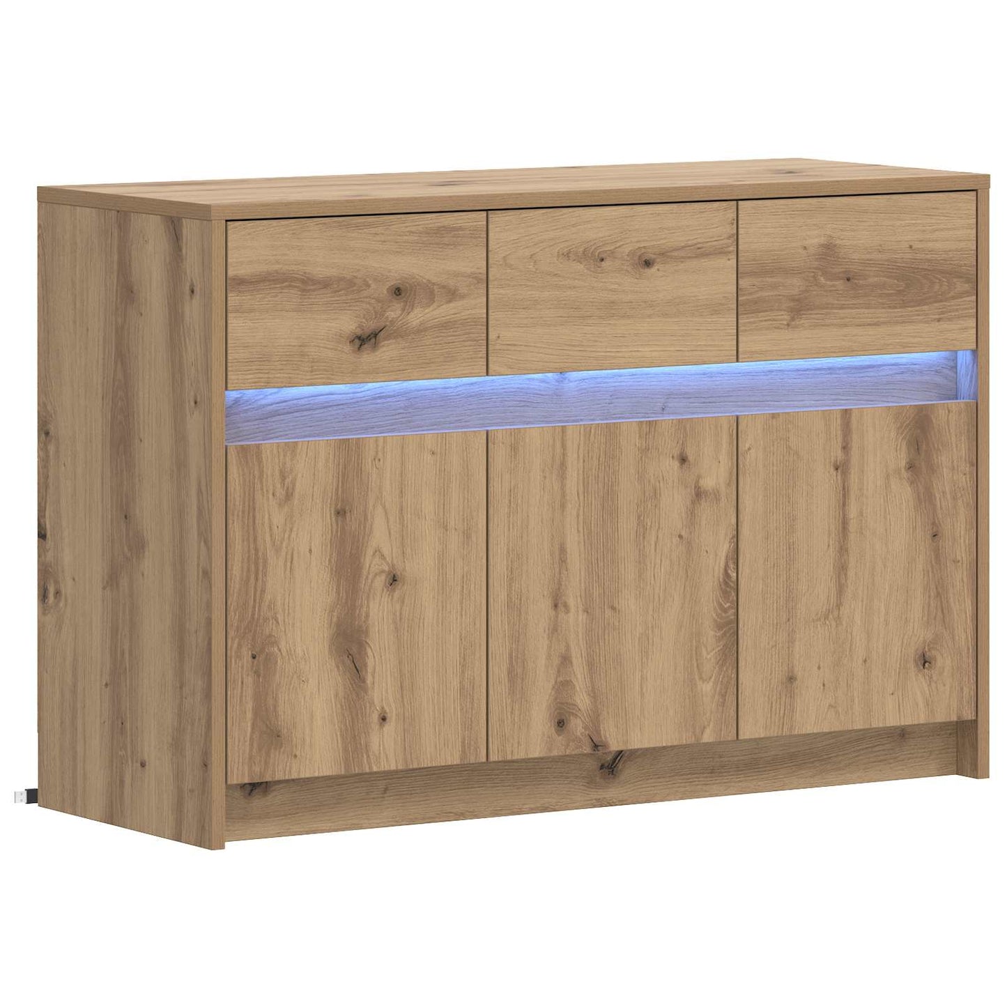 Televizní Skříň 91 X 34 X 61 Cm Dub Artisan Kompozitní Dřevo