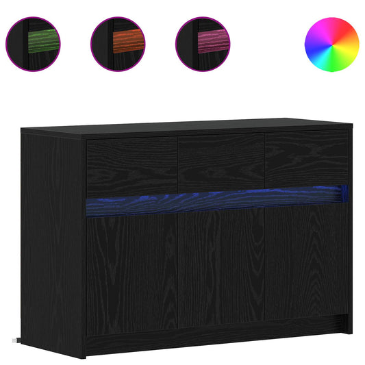 Televizní Skříň 91 X 34 X 61 Cm Černý Dub Kompozitní Dřevo