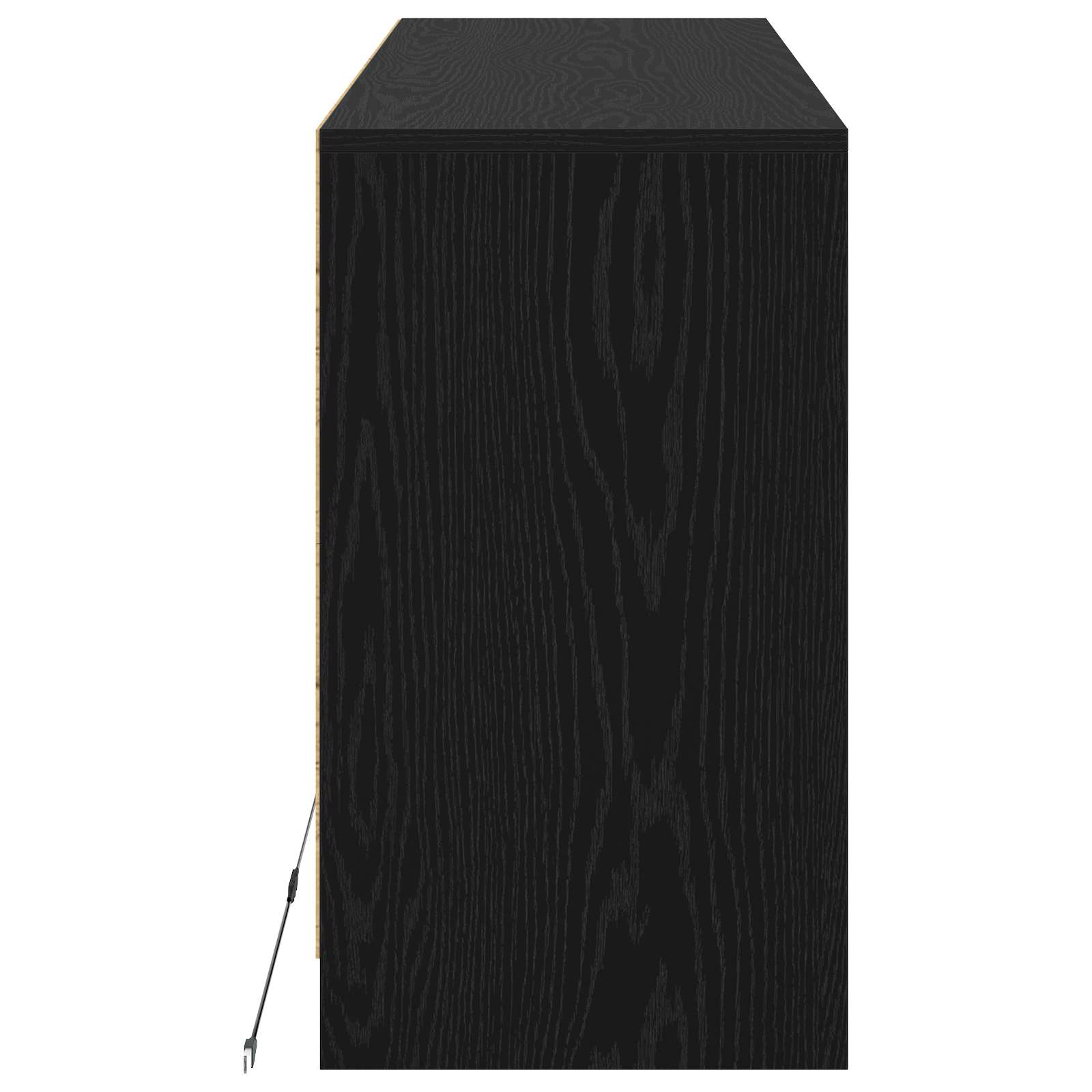 Televizní Skříň 91 X 34 X 61 Cm Černý Dub Kompozitní Dřevo