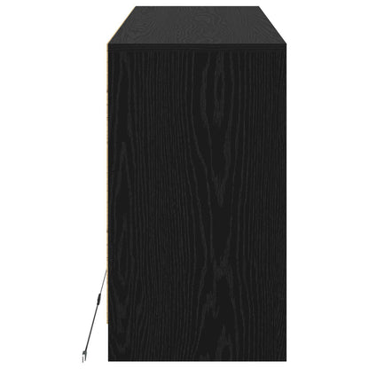 Televizní Skříň 91 X 34 X 61 Cm Černý Dub Kompozitní Dřevo