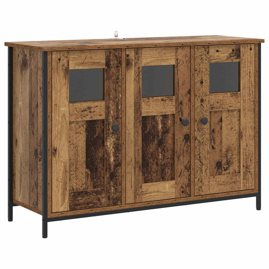 Servírovací Skříň Staré Dřevo 100 X 35 X 70 Cm Kompozitní Dřevo