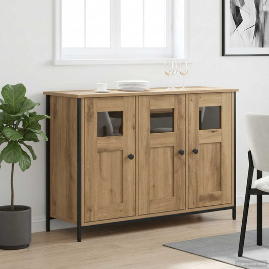 Servírovací Skříň Dub Artisan 100 X 35 X 70 Cm Kompozitní Dřevo