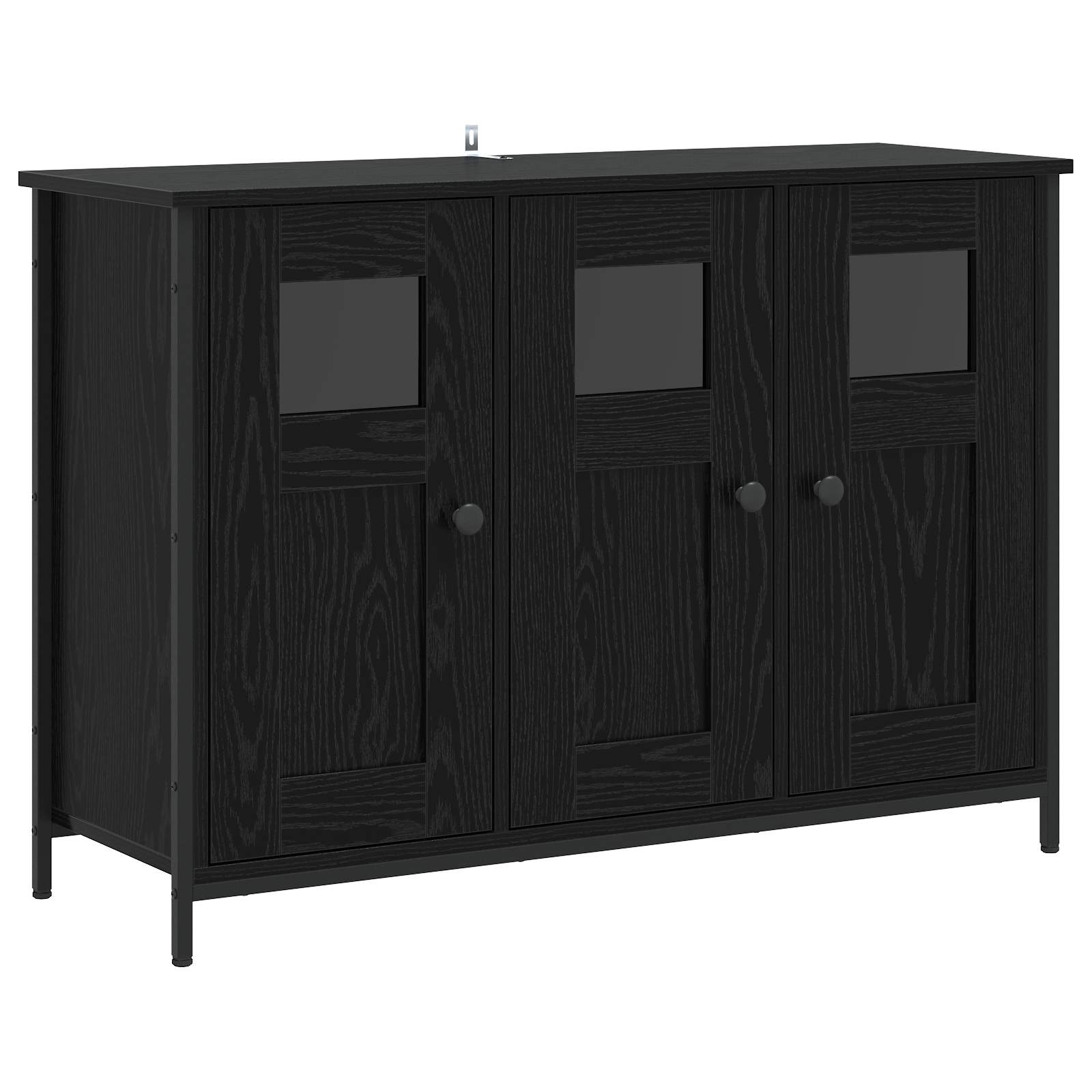 Servírovací Skříň Černý Dub 100 X 35 X 70 Cm Kompozitní Dřevo