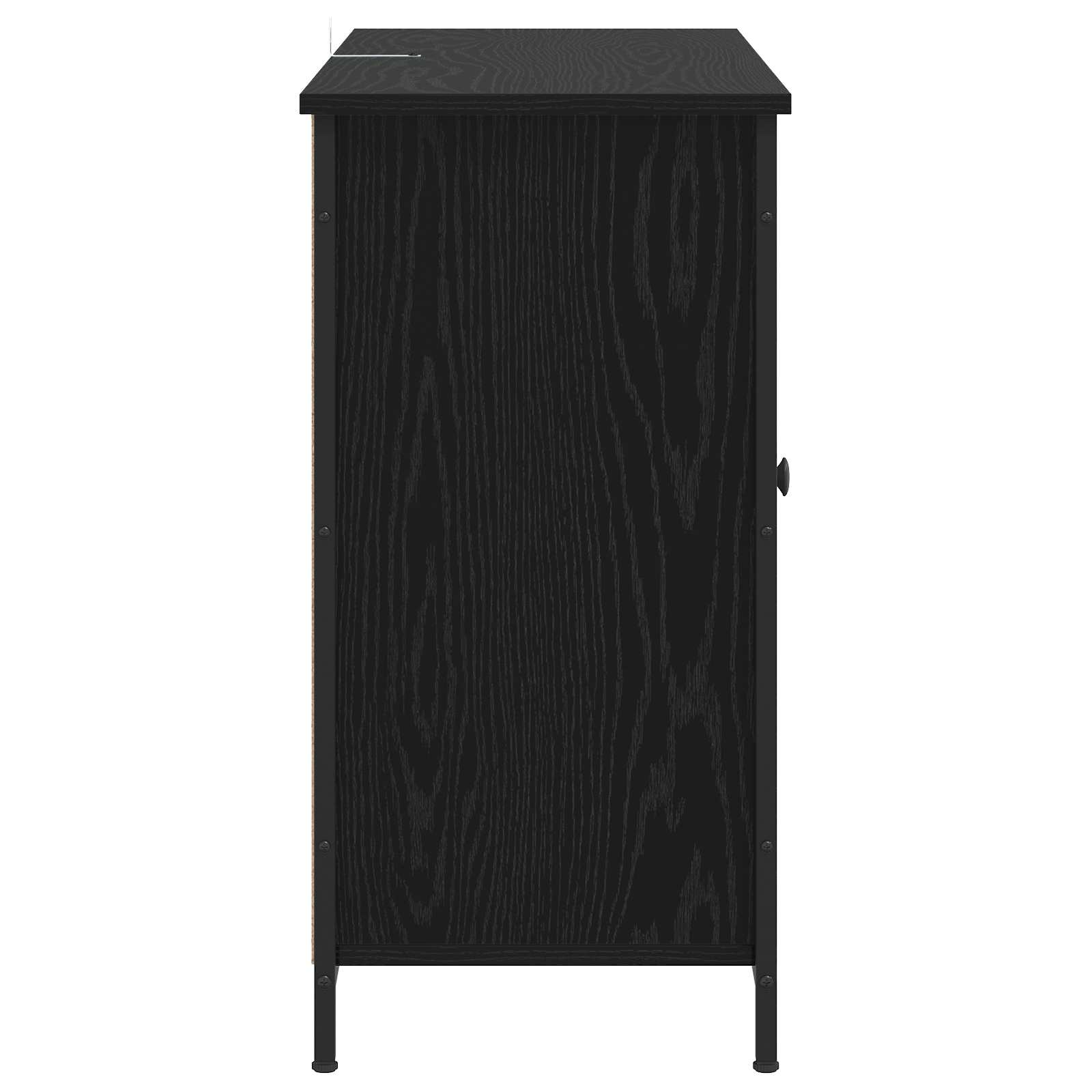 Servírovací Skříň Černý Dub 100 X 35 X 70 Cm Kompozitní Dřevo
