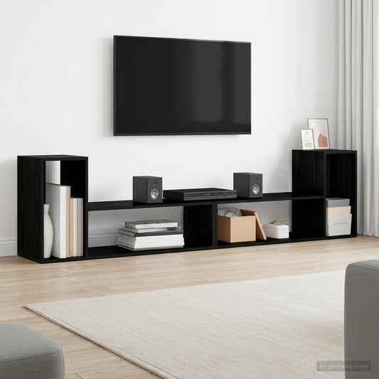 Televizní Skříň 100 X 30 X 50 Cm Černý Dub Kompozitní Dřevo
