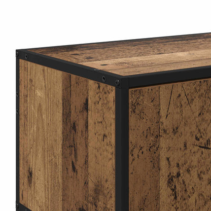Televizní Skříň 80 X 34,5 X 40 Cm Staré Dřevo Kompozitní Dřevo