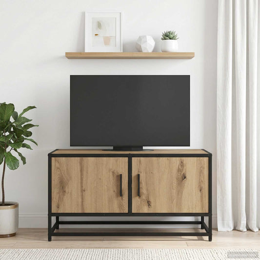 Televizní Skříň 80 X 34,5 X 40 Cm Dub Artisan Kompozitní Dřevo