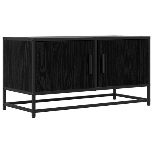 Televizní Skříň 80 X 34,5 X 40 Cm Černý Dub Kompozitní Dřevo