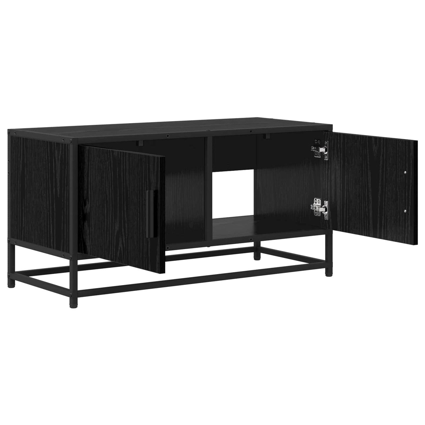 Televizní Skříň 80 X 34,5 X 40 Cm Černý Dub Kompozitní Dřevo