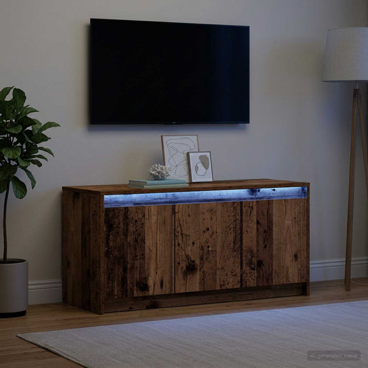 Televizní Skříň 100 X 34 X 50 Cm Staré Dřevo Kompozitní Dřevo