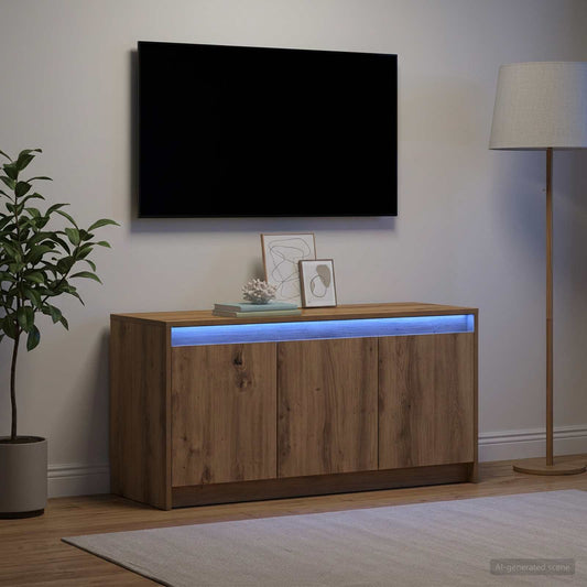 Televizní Skříň 100 X 34 X 50 Cm Dub Artisan Kompozitní Dřevo