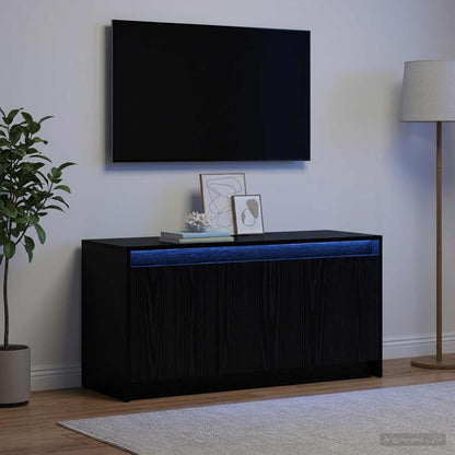 Televizní Skříň 100 X 34 X 50 Cm Černý Dub Kompozitní Dřevo