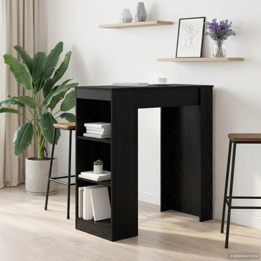 Barový Stůl 95 X 47 X 103,5 Cm Kompozitní Dřevo Černý Dub