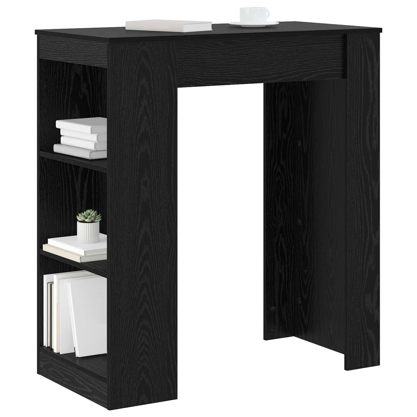 Barový Stůl 95 X 47 X 103,5 Cm Kompozitní Dřevo Černý Dub