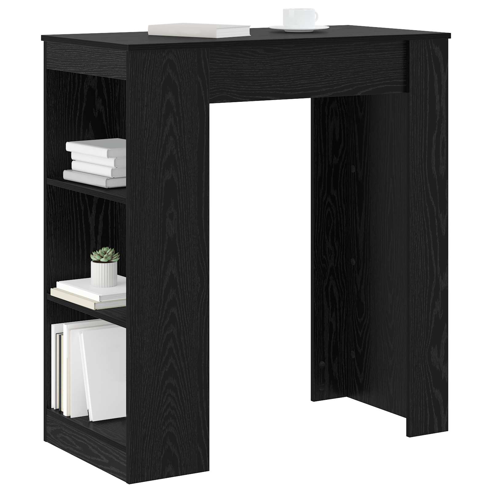 Barový Stůl 95 X 47 X 103,5 Cm Kompozitní Dřevo Černý Dub