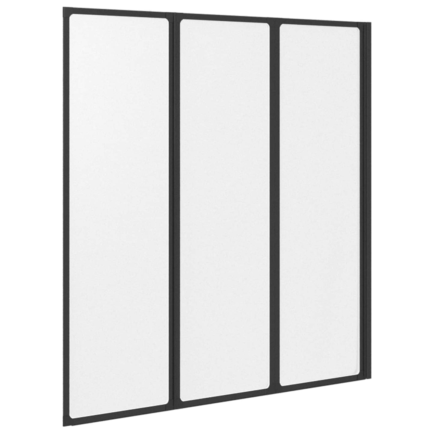Skládací Sprchová Zástěna Černá A Plné Frost 132 X 2 X 140 Cm