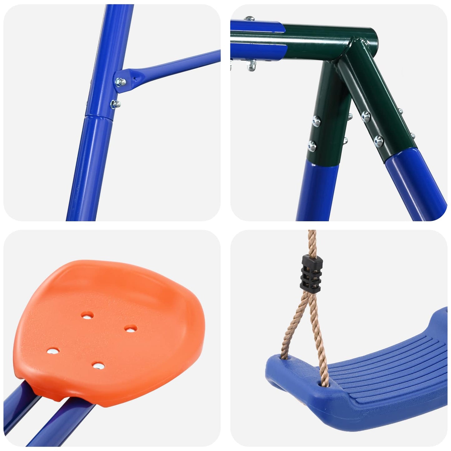 Houpací Set Na Zahradu Vícebarevný 330 X 185 X 185 Cm Ocel A Pe