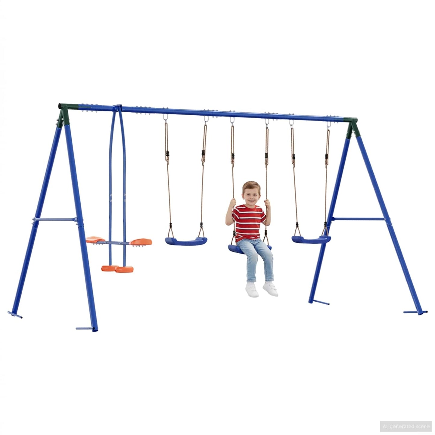 Houpací Set Na Zahradu Vícebarevný 330 X 185 X 185 Cm Ocel A Pe