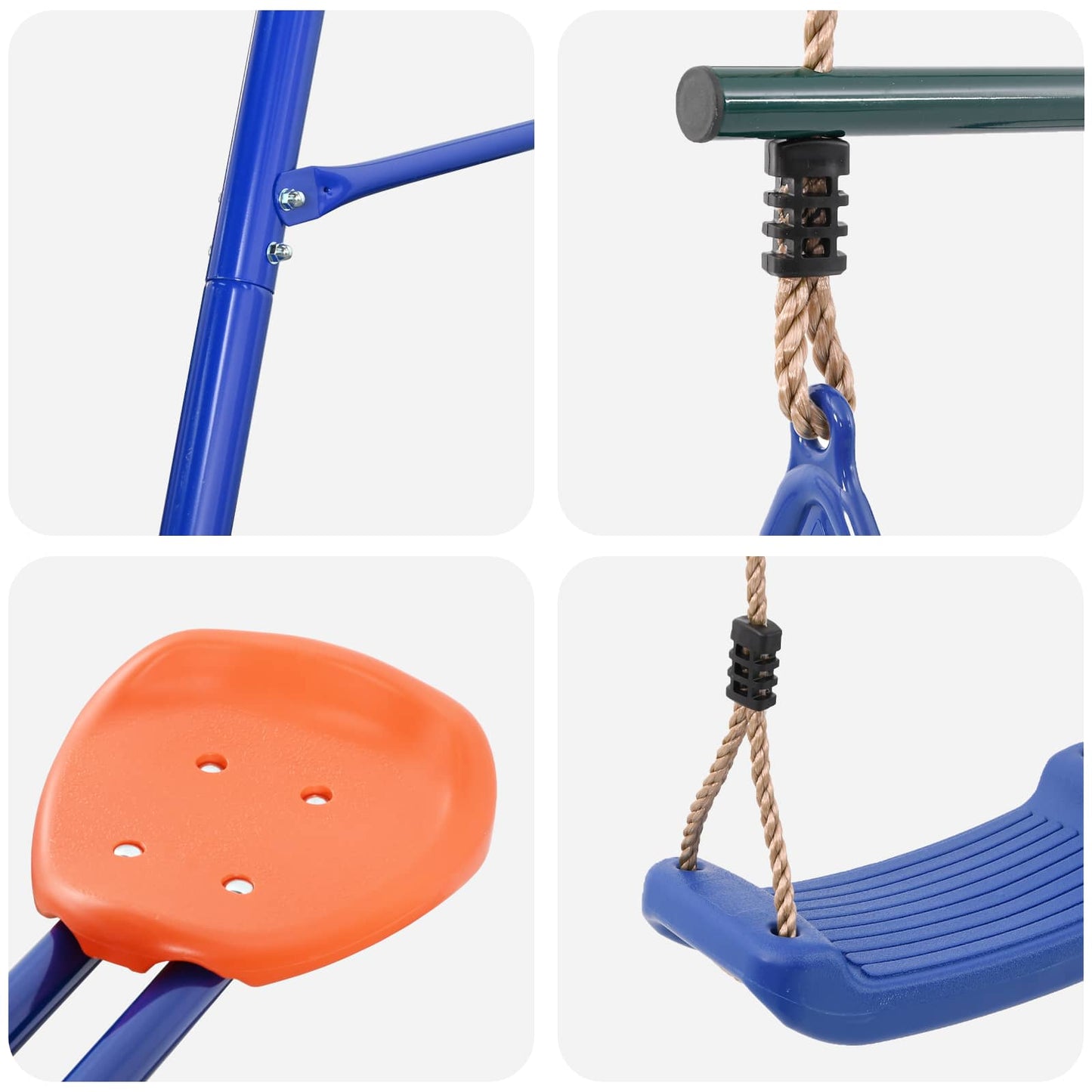 Houpací Set Na Zahradu Vícebarevný 330 X 185 X 185 Cm Ocel A Pe