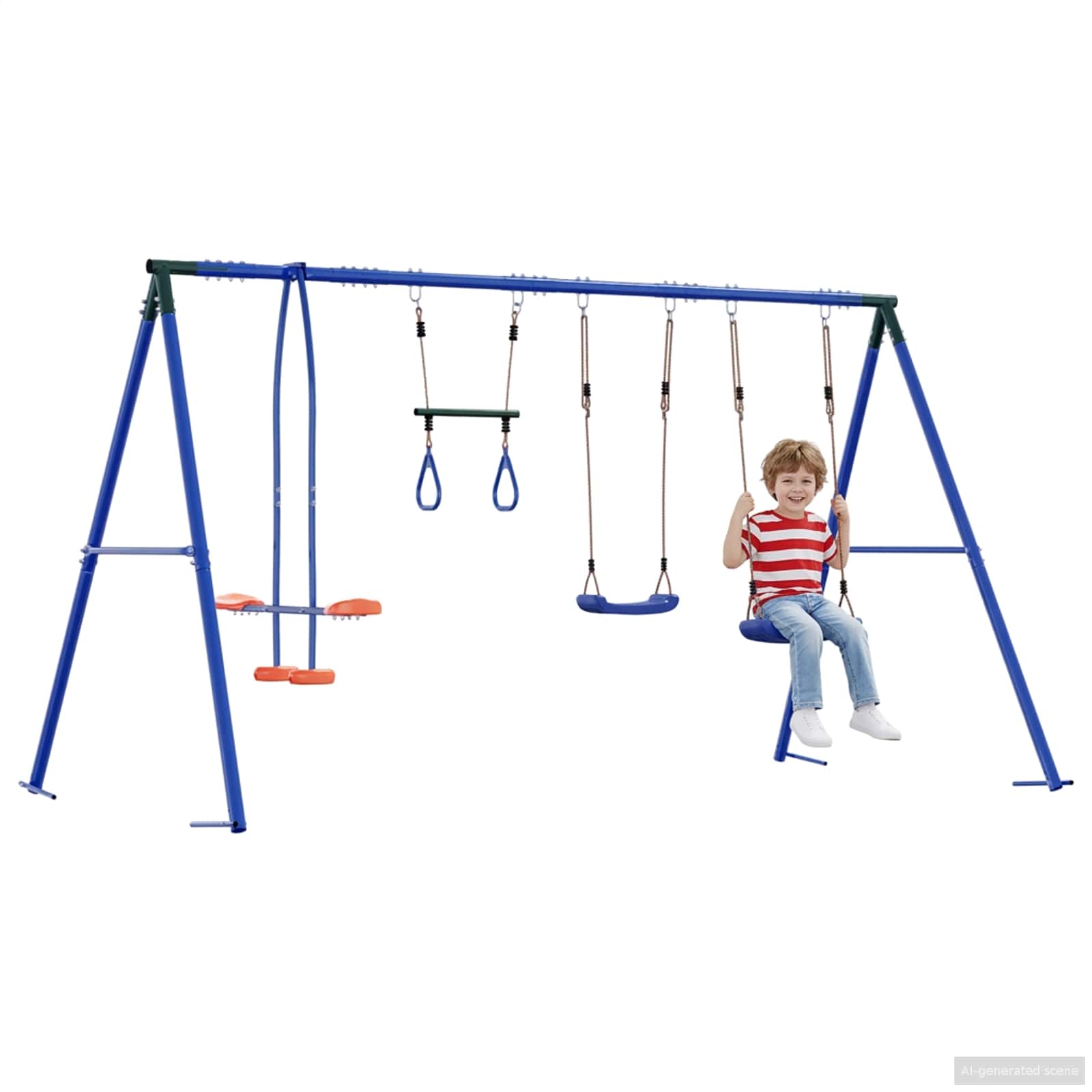 Houpací Set Na Zahradu Vícebarevný 330 X 185 X 185 Cm Ocel A Pe