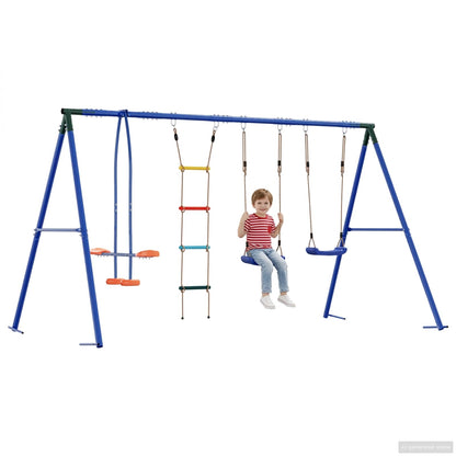 Houpací Set Na Zahradu Vícebarevný 330 X 185 X 185 Cm Ocel A Pe