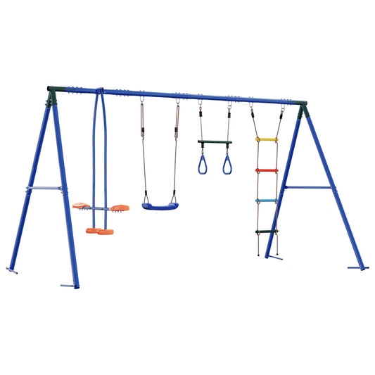 Houpací Set Na Zahradu Vícebarevný 330 X 185 X 185 Cm Ocel A Pe