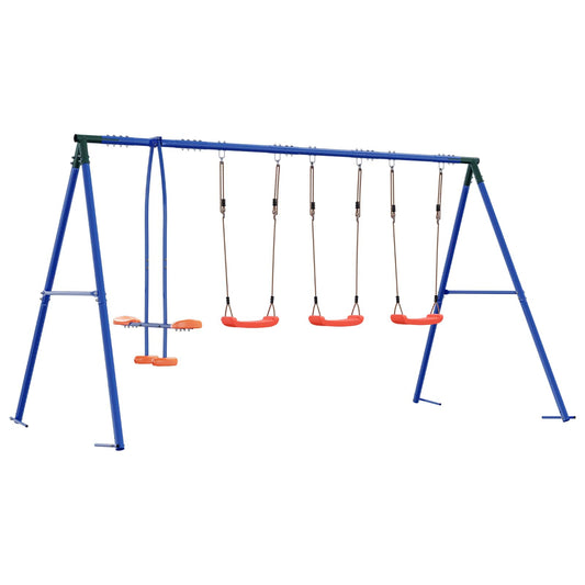 Houpací Set Na Zahradu Vícebarevný 330 X 185 X 185 Cm Ocel A Pe