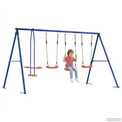 Houpací Set Na Zahradu Vícebarevný 330 X 185 X 185 Cm Ocel A Pe