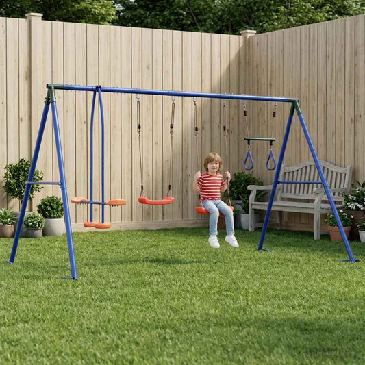 Houpací Set Na Zahradu Vícebarevný 330 X 185 X 185 Cm Ocel A Pe
