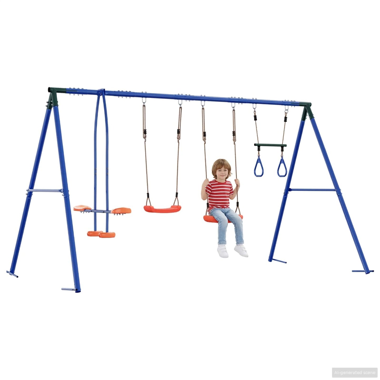 Houpací Set Na Zahradu Vícebarevný 330 X 185 X 185 Cm Ocel A Pe