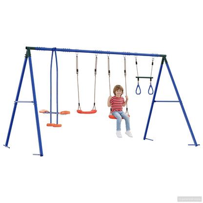 Houpací Set Na Zahradu Vícebarevný 330 X 185 X 185 Cm Ocel A Pe