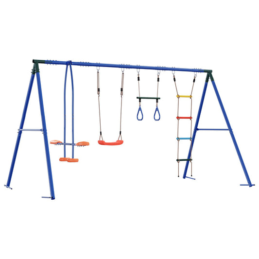 Houpací Set Na Zahradu Vícebarevný 330 X 185 X 185 Cm Ocel A Pe
