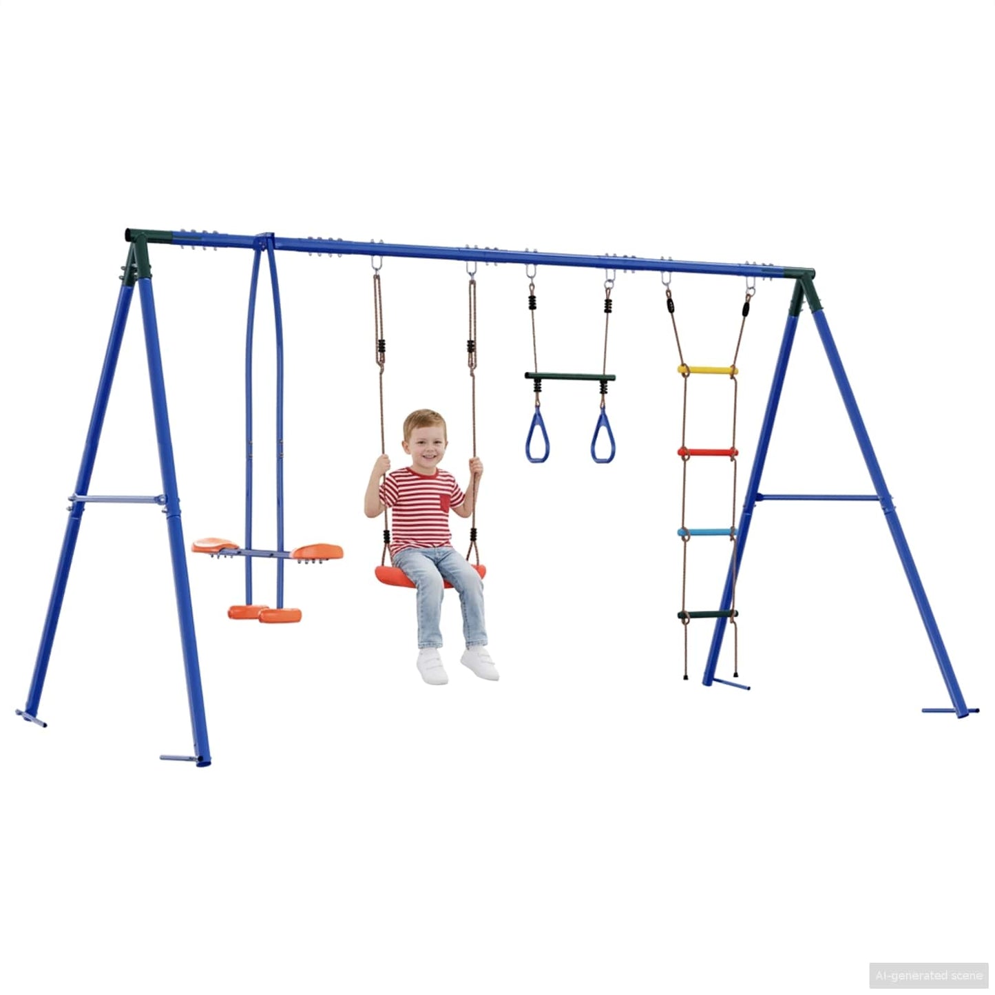 Houpací Set Na Zahradu Vícebarevný 330 X 185 X 185 Cm Ocel A Pe