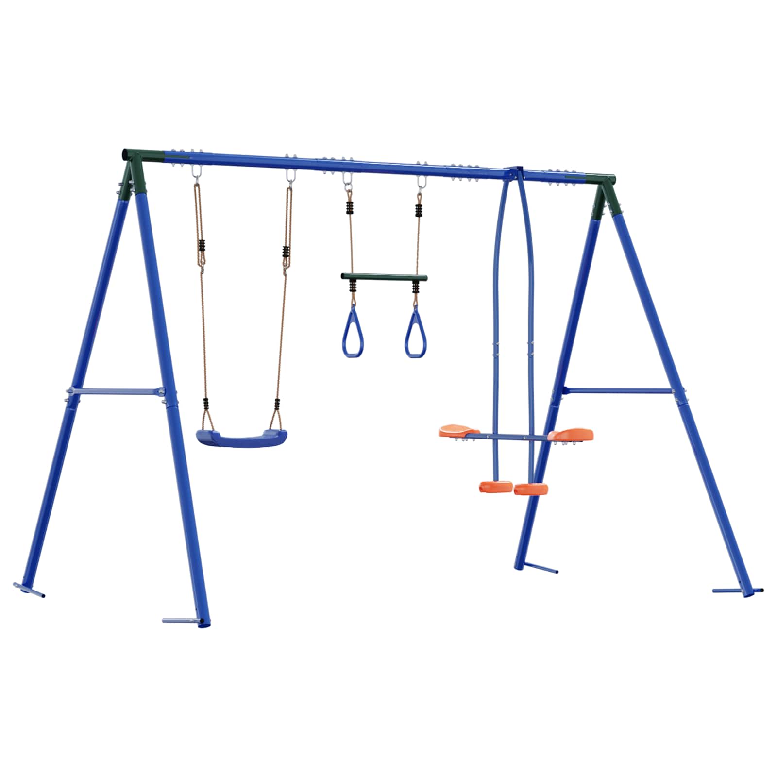 Houpací Set Na Zahradu Vícebarevný 263 X 185 X 185 Cm Ocel A Pe