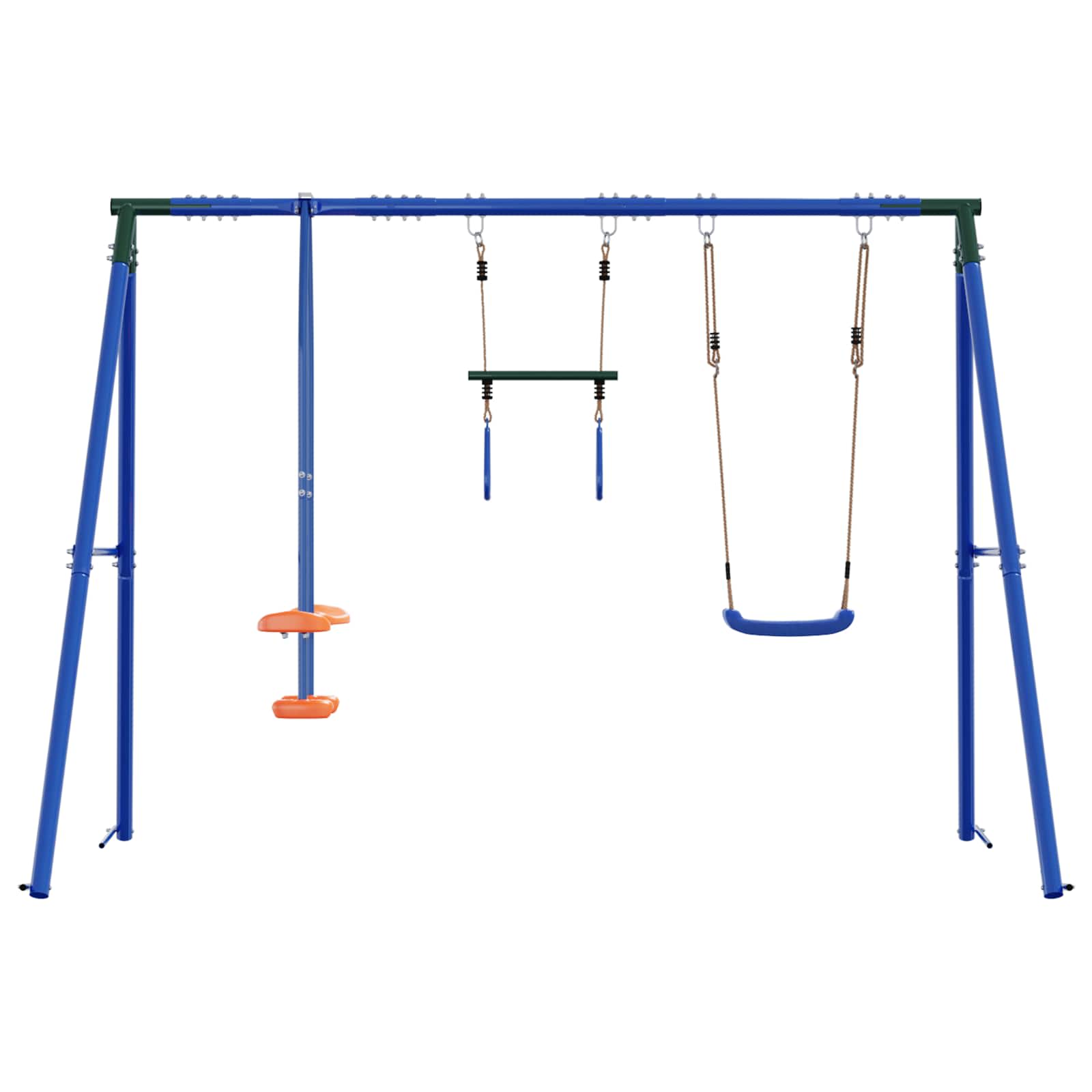 Houpací Set Na Zahradu Vícebarevný 263 X 185 X 185 Cm Ocel A Pe